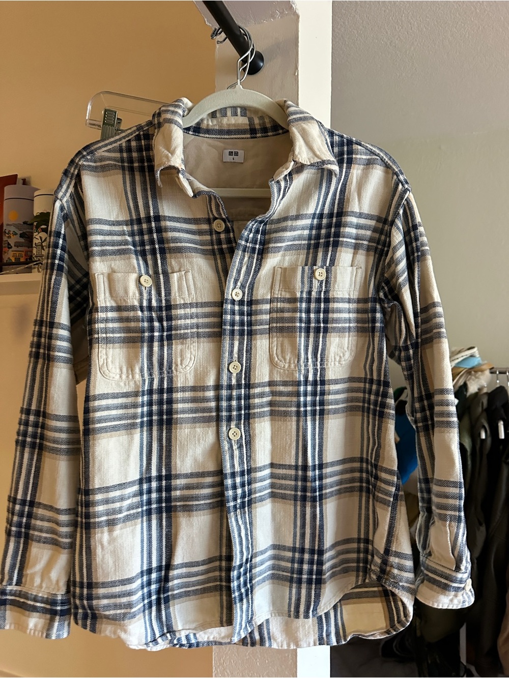 Uniqlo - Plaid Button-Up Shirt - size S